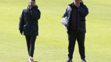 El Atleti se entrenó al completo pensando en el Valencia