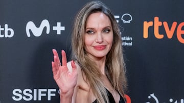La actriz y directora Angelina Jolie durante la presentación de la película ‘Couture’, en la 73ª edición del Festival de Cine de San Sebastián, en el Palacio de Congresos y Auditorio Kursaal.