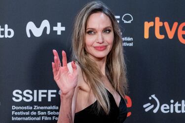 La actriz y directora Angelina Jolie durante la presentación de la película ‘Couture’, en la 73ª edición del Festival de Cine de San Sebastián, en el Palacio de Congresos y Auditorio Kursaal.
