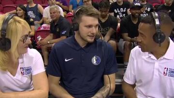 Entrevistan a Doncic y un nº1 del draft le hace 'videobombing'