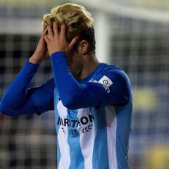 1x1 del Málaga: otro suspenso generalizado y regreso al farolillo