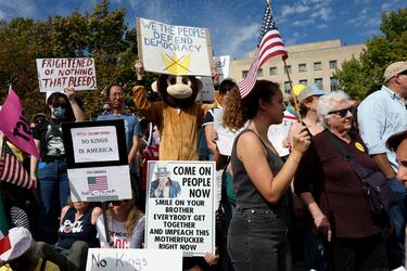 The best signs, banners and protest slogans at the No Kings rallies on Oct. 18