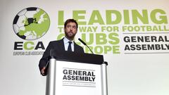 Andrea Agnelli, presidente de la Asociaci&oacute;n de Clubes Europeos (ECA)