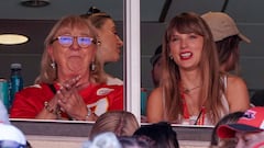 The NFL star’s mother has revealed that spending time with Taylor Swift is like being in “an alternate universe”.