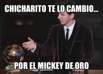 Los memes del 'Mickey de oro' que ganó Chicharito