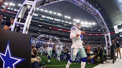 Hot stepper | Dak Prescott, #4 of the Dallas Cowboys, runs out at the AT&T Stadium ahead of the December 2018 clash with the Philadelphia Eagles.