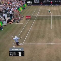 ¿Les suena de Nadal? Pues es Feliciano... Un 'passing' que firmaría el propio Rafa