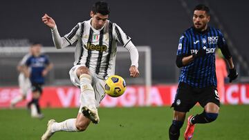 Morata y Palomino, durante un Juventus-Atalanta. Ambos equipos se medir&aacute;n en la final de la Coppa.