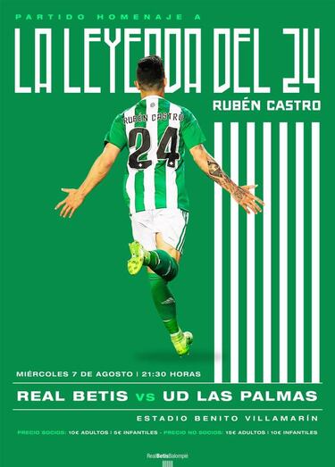 El Betis anuncia un partido en homenaje a Rubén Castro