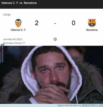 Los memes más divertidos de la derrota del Barça en Mestalla