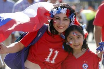 Así es el ambiente previo del Chile-Venezuela en el Estadio Monumental.