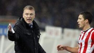 El entrenador escoc&eacute;s de la Real Sociedad, David Moyes, durante el partido de la decimoquinta jornada de Liga de Primera Divisi&oacute;n que Real Sociedad y Athletic Club juegan hoy en el estadio de Anoeta de San Sebasti&aacute;n. 