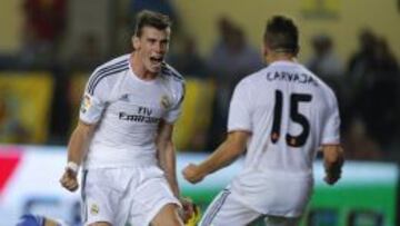 Bale celebra su gol con Carvajal, asistente.