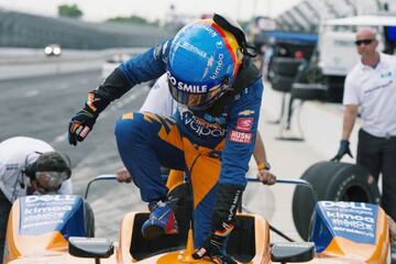 Fernando Alonso, en Indianápolis.