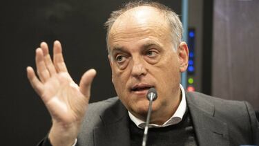 Macron on one side, Tebas on the other