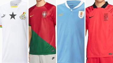 These are all the official jerseys of the 32 national teams in the Qatar 2022 World Cup