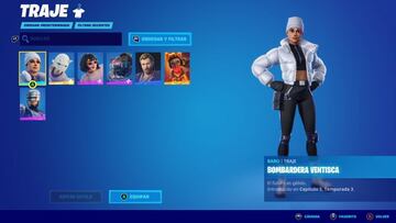 El skin Bombardera Ventisca visto desde Xbox Series X. Los objetos no son exclusivos de PS4/PS5, pero sí que necesitaremos una de estas consolas para obtenerlos en primer lugar