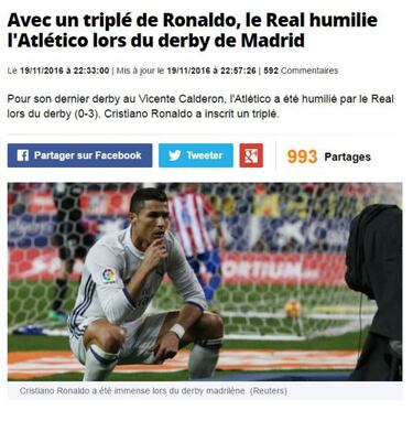 "The Ronaldo show!" - how the world press reacted to the derby
