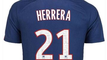 Captura de pantalla de la tienda del Paris Saint-Germain vendiendo la camiseta de Ander Herrera. 