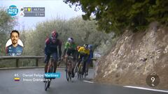 Ataque de Dani Martínez ante Roglic y Wout van Aert