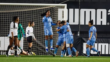 Mayra celebra el gol del partido.