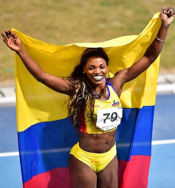 Caterine Ibargüen gana la medalla de oro en el salto triple de los Juegos Centroamericanos y del Caribe Barranquilla 2018. Urrutia fue medalla de plata