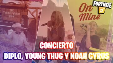 Así ha sido el concierto de Diplo, Young Thug y Noah Cyrus en Fiesta Magistral de Fortnite