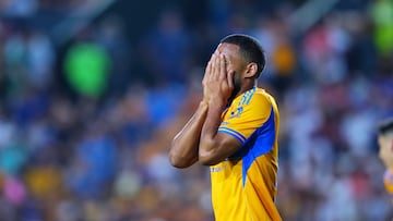 Joaquim Pereira of Tigres during the 11th round match between Tigres UANL and Queretaro as part of the Liga BBVA MX Varonil, Torneo Clausura 2026 at Universitario Stadium, on March 15, 2026 in Monterrey, Nuevo Leon, Mexico.