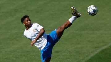 Endrick, en un entrenamiento.