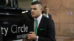 GLASGOW, SCOTLAND - MAY 21:  Anthony Stokes of Hibernian arrives at the stadium during the Scottish Cup Final between Rangers and Hibernian at Hampden Park on May 21, 2016 in Glasgow, Scotland. (Photo by Ian MacNicol/Getty)