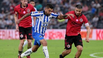 (L-R), Jesus Manuel Corona of Monterrey and Nicolas Diaz of Tijuana during the game Monterrey vs Tijuana, corresponding to Round 04 of the Torneo Apertura 2023 of the Liga BBVA MX, at BBVA Bancomer Stadium, on October 25, 2023.
<br><br>
(I-D), Jesus Manuel Corona de Monterrey y Nicolas Diaz de Tijuana durante el partido Monterrey vs Tijuana, correspondiente a la Jornada 04 del Torneo Apertura 2023 de la Liga BBVA MX, en el Estadio BBVA Bancomer, el 25 de Octubre de 2023.