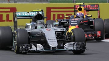 Rosberg por delante de Verstappen en el GP de M&eacute;xico.