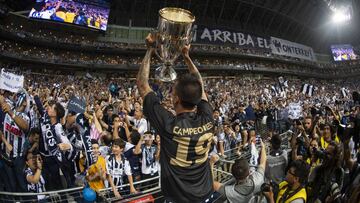 Festejo del título de Monterrey en la Liga de Campeones de la Concacaf.