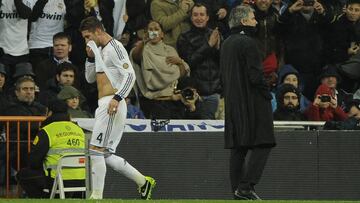 Sergio Ramos y Mourinho, en 2013.