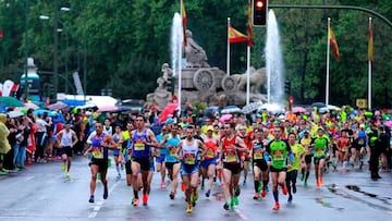 Los corredores vuelven a las calles en la Maratón de Madrid