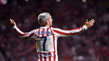 Griezmann celebra el gol que marcó al Athletic en su último enfrentamiento ante los vascos.