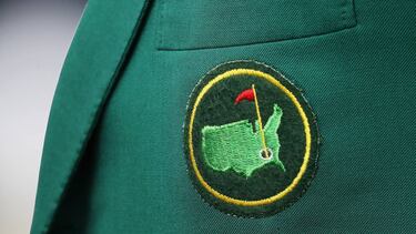 AUGUSTA, GEORGIA - APRIL 07: A detail of a green jacket during the Drive, Chip and Putt Championship at Augusta National Golf Club on April 07, 2019 in Augusta, Georgia. David Cannon/Getty Images/AFP == FOR NEWSPAPERS, INTERNET, TELCOS & TELEVISION USE O