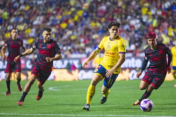 during the 13th round match between Tijuana and America as part of the Liga BBVA MX, Torneo Apertura 2024 at Caliente Stadium on October 23, 2024 in Tijuana, Baja California, Mexico.