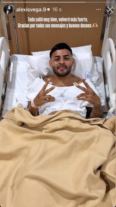 Ya hay tiempo de recuperación para Alexis Vega