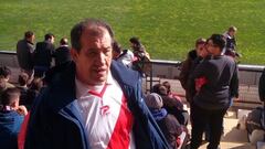 Santiago Bejarano Gil, en el estadio de Vallecas.