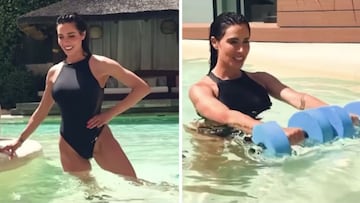 El vídeo viral de Pilar Rubio en su piscina mostrando su rutina de ejercicios