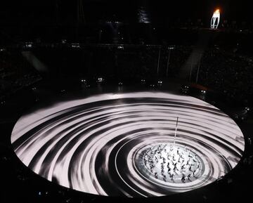 Futurista y colorida ceremonia de clausura de los Juegos Olímpicos de Invierno disputados en PyeongChang (Corea del Sur).