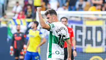 12/04/25 PARTIDO SEGUNDA DIVISION
CADIZ - ELCHE
PRIMER GOL ALVARO NUÑEZ 0-1 ALEGRIA