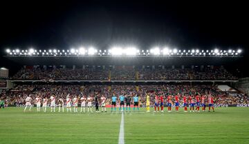 Formación de los conjuntos del Rayo Vallecano y Atlético de Madrid.