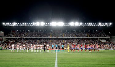 Formación de los conjuntos del Rayo Vallecano y Atlético de Madrid.
