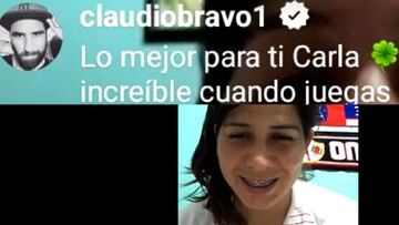 ¡Claudio Bravo elogió a Carla Guerrero en el IG Live de AS!