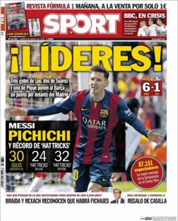 Portadas de la prensa deportiva