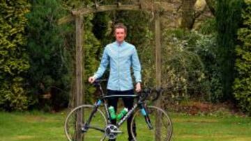 Bradley Wiggins tuvo un encuentro con la prensa en Standish (Inglaterra) antes de pàrtir para el Giro de Italia..