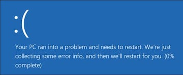 La temida BSOD, el pantallazo azul de la muerte en Windows