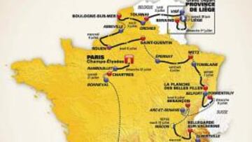 Recorrido oficial del Tour de Francia 2012.